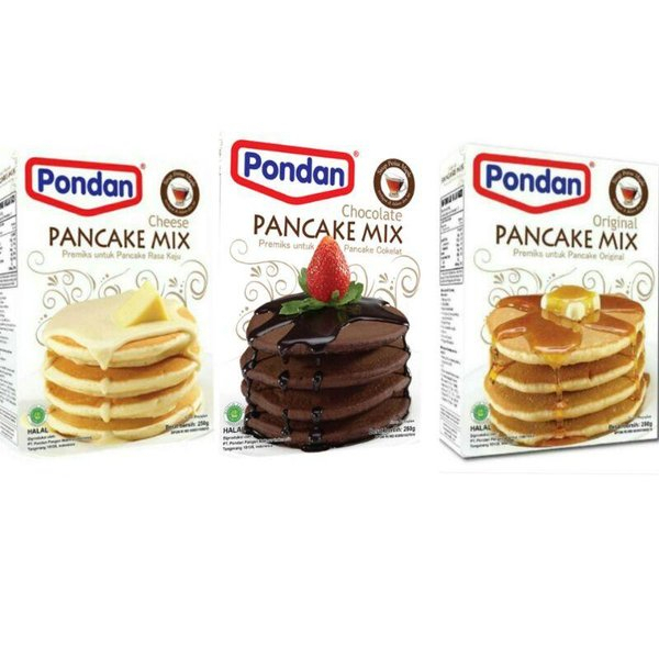 

Pondan Pancake 250 gram Box Varian Rasa Original Keju Cokelat