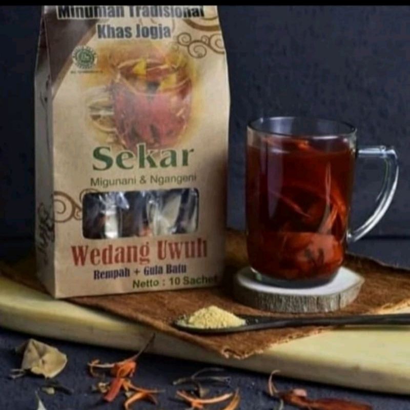 

Wedang Uwuh SEKAR Kualitas Premium Komplit Rempah dan Gula Batu Kristal Isi 10 Sachet