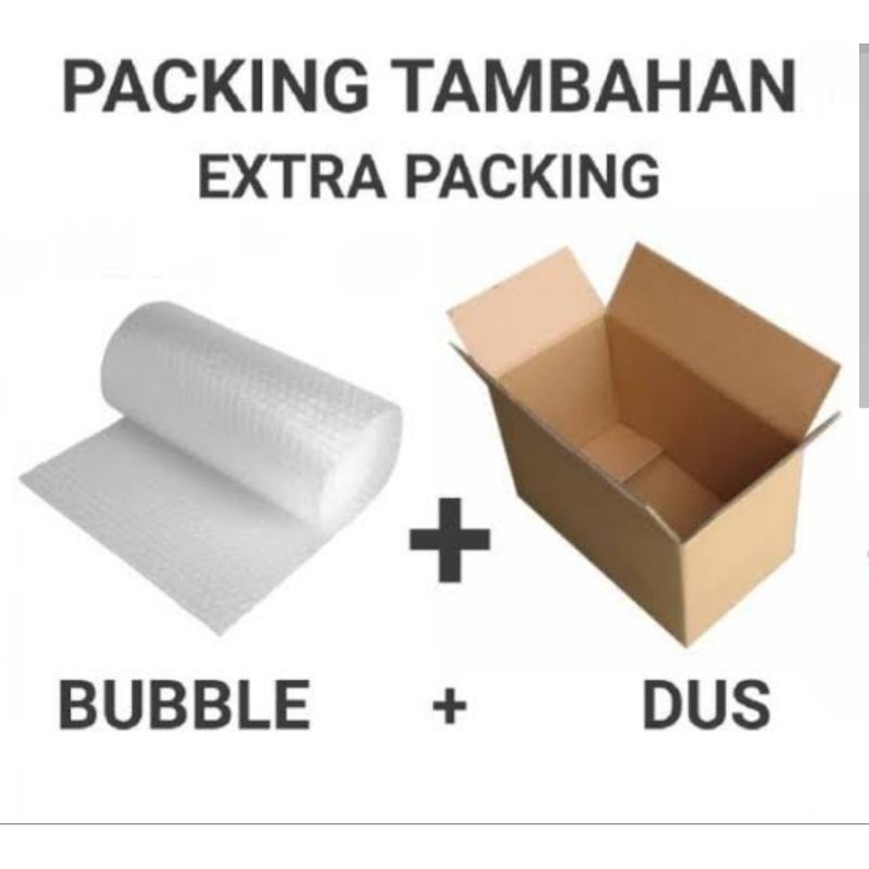 

Packing Tambahan Bubble Warp + Kardus Ekstra Packingan Bubble + Kardus