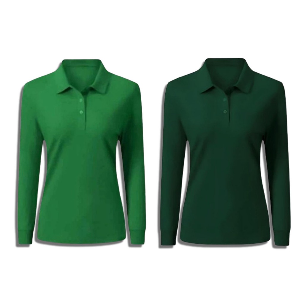 Baju kaos Polo Lengan Panjang / Baju kaos Polo Pria dan Wanita / Polo Shirt Lengan Panjang