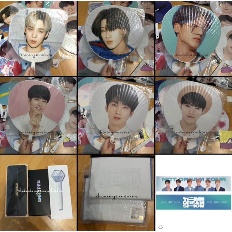 OFFICIAL SEVENTEEN ATEEZ UCHIWA HAND FAN WONWOO HOSHI SAN YUNHO WOOYOUNG