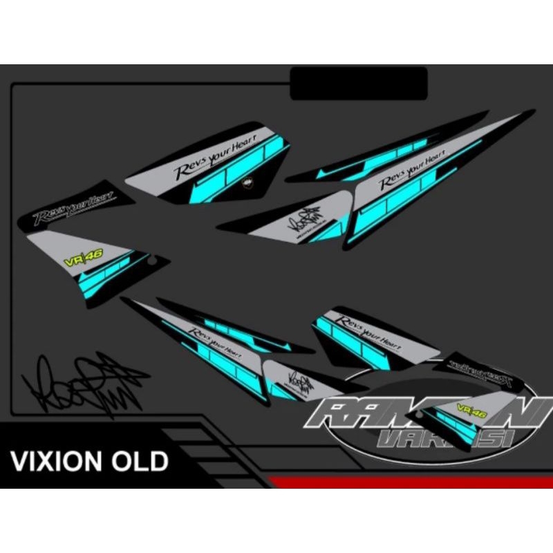 Striping Vixion Old Variasi Stiker Motor Yamaha Vixion Old 2008 / 2012 Lis Cover Lis Body Motor