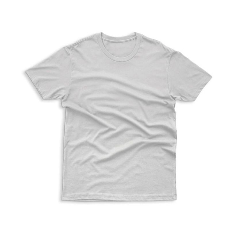 KAOS POLOS ABU MUDA COTTON COMBED 30S