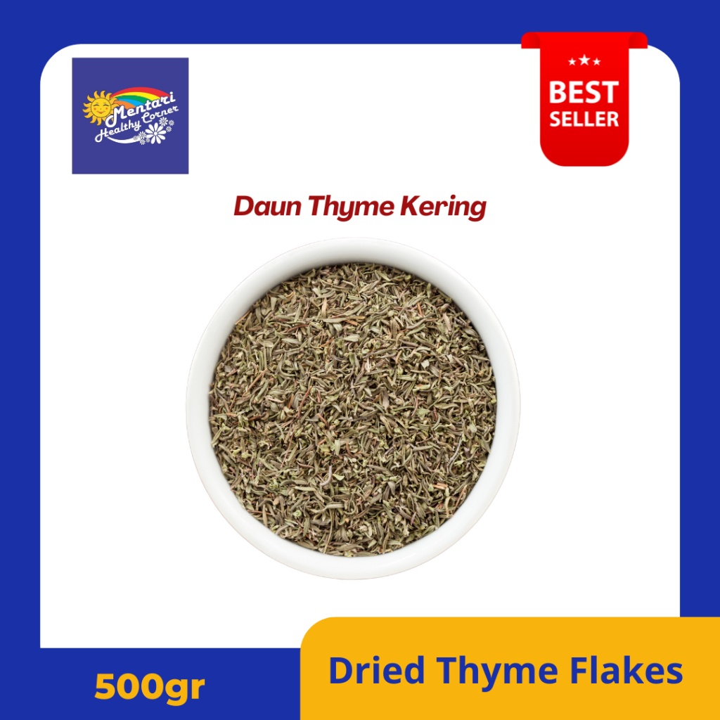 

Thyme Leaves Flakes 500gr / Daun Thyme Kering 500gr / Dried Thyme Leaves 500gr