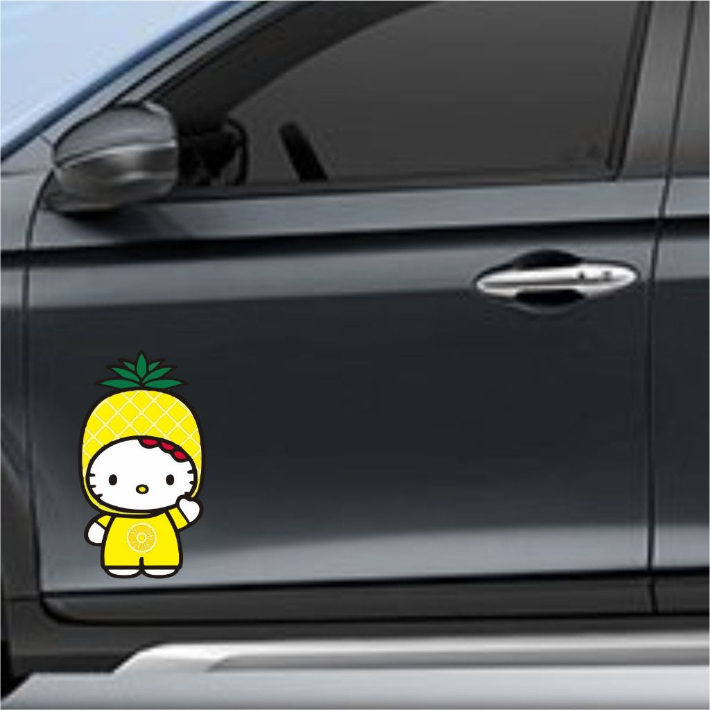stiker mobil stiker hello kitty cutting sticker karakter hello kitty variasi pintu mobil lucu unik