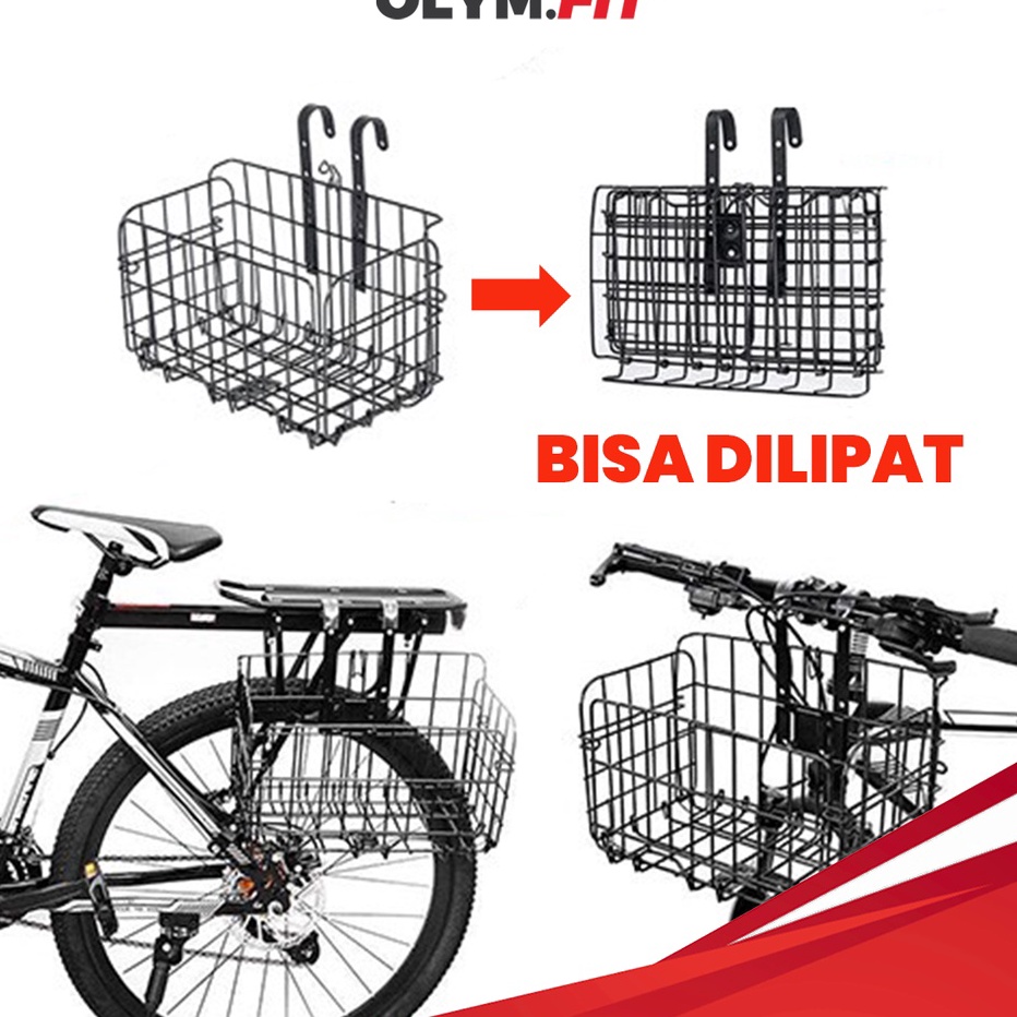 Star Seller Keranjang Sepeda Lipat Foldable Basket Untuk Sepeda Dewasa MTB Seli Lipat Aksesoris Sepeda