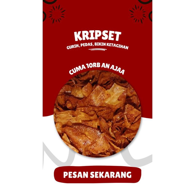 

KRIPSET (KERIPIK SETAN) PEDAS GURIH 250 GRAM