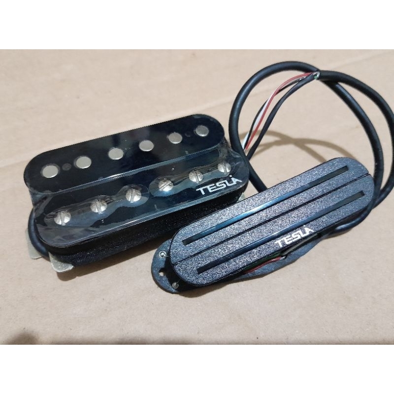 Pickup Gitar Elektrik Merk Tesla Plasma Humbucker Single Hotrail Original Set not Seymourduncan