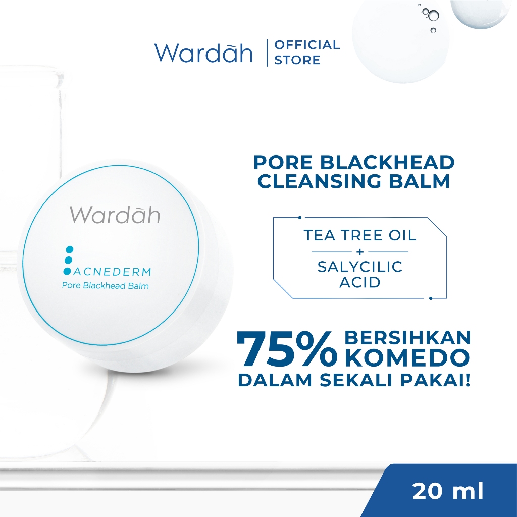 WARDAH Acnederm Pore Blackhead Balm 20 g - Pembersih Komedo dengan Tea Tree Oil - Menghambat Bakteri