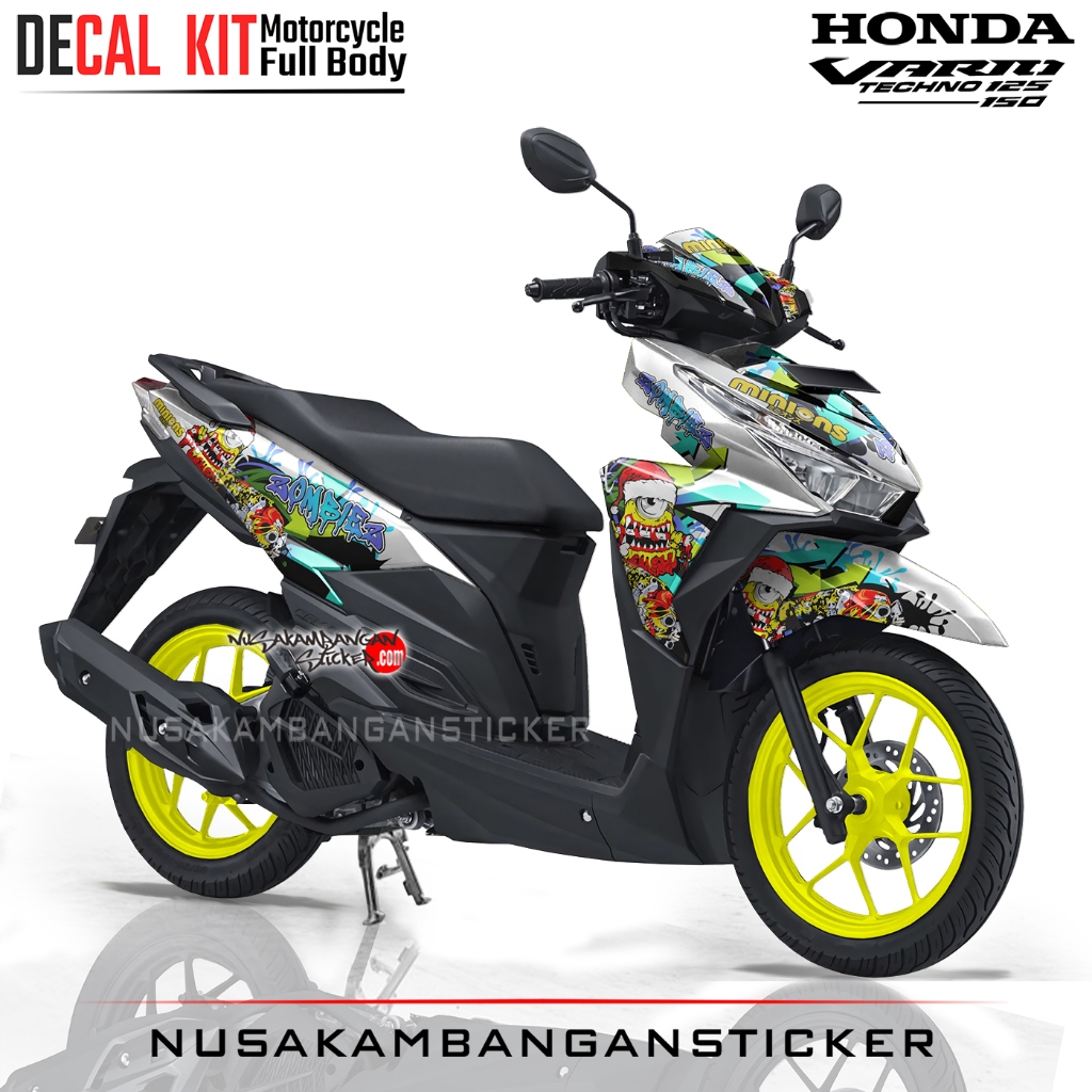 Decal Stiker All New Vario 125-150 Putih Sticker Full Body