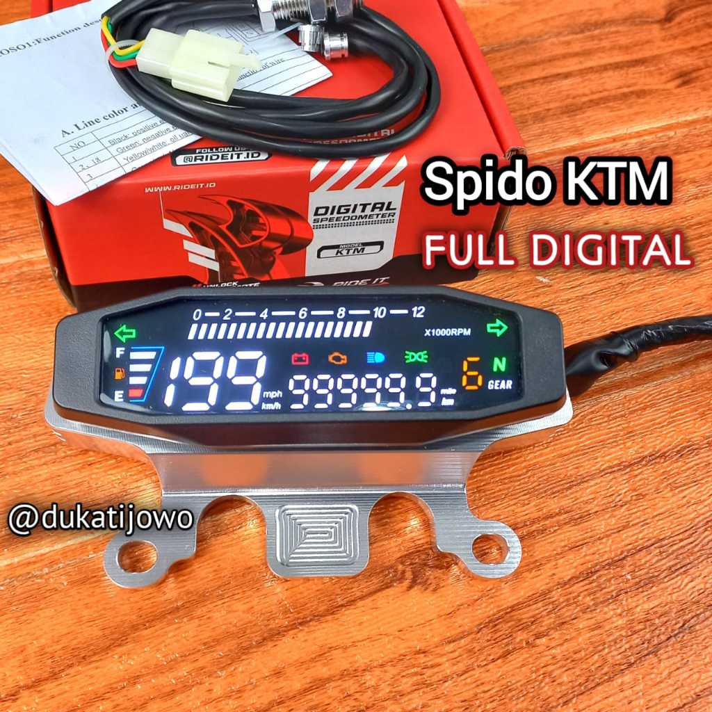 SPEEDOMETER FULL DIGITAL MINI KTM XCKTM SX SPIDO KTM SET DUDUKAN CNC RIDE IT SPM-037