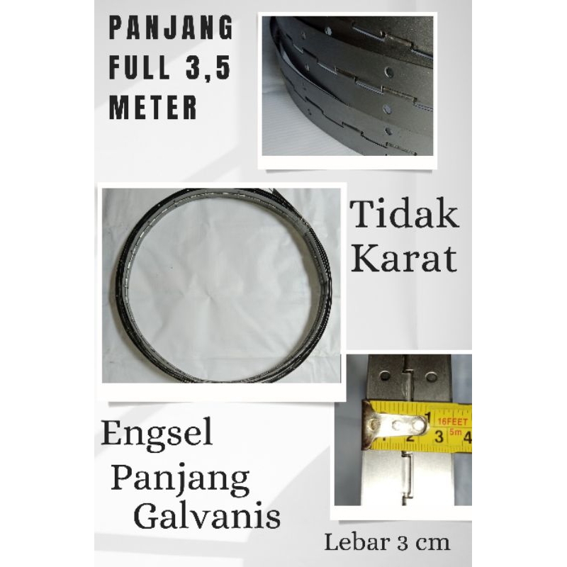 Engsel lemari piano engsel galvanis panjang 3,5 meter