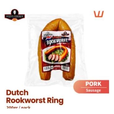 

Dutch Rookworst Ring Unox Style 200gr Sosis Babi Sven's Choice