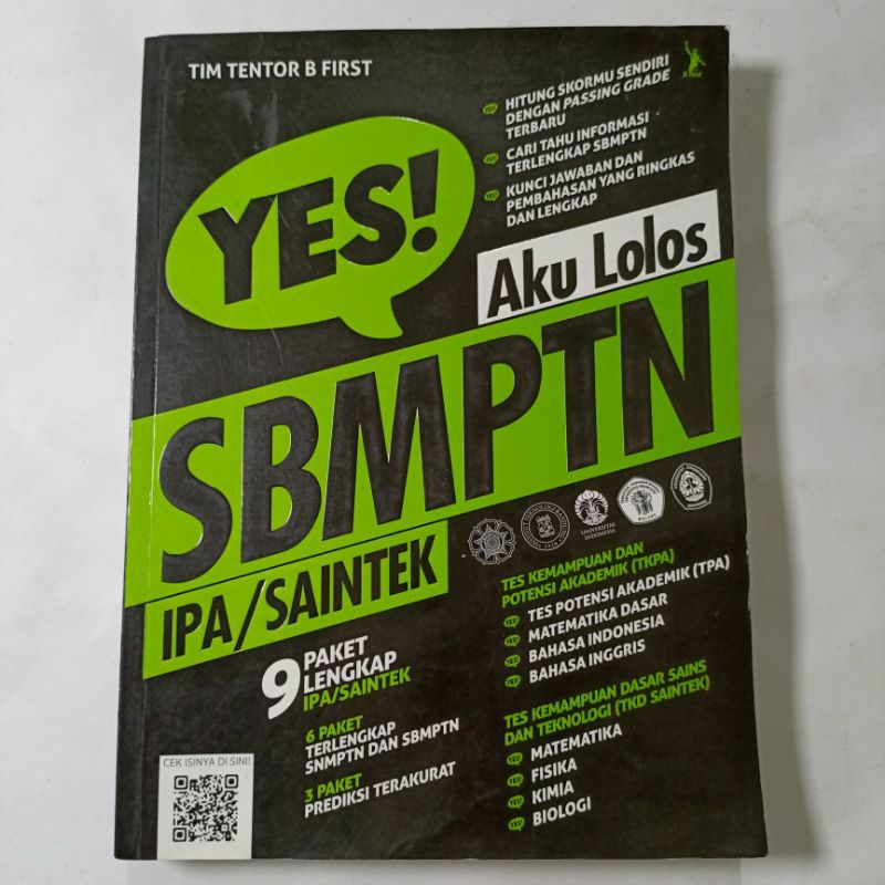 Buku Yes Aku Lolos SBMPTN IPA/SAINTEK