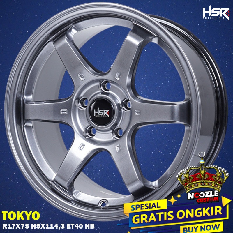 Velg Mobil Ring R17 Palang 5 Pelek racing HSR Terbaru Type Pelek Tokyo R17