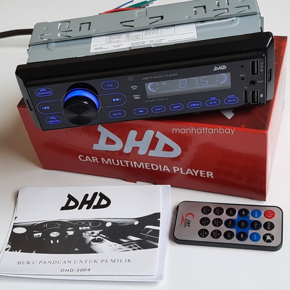Tape Mobil Single Din Car Mp3 Player DHD dengan Radio FM Dua Port USB dan Bluetooth k Paling Dicari