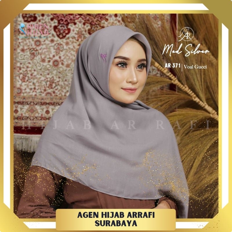 Hijab Arrafi : AR 371 Segiempat Polos Segiempat Voal Terbaru Terlaris Jilbab Segiempat