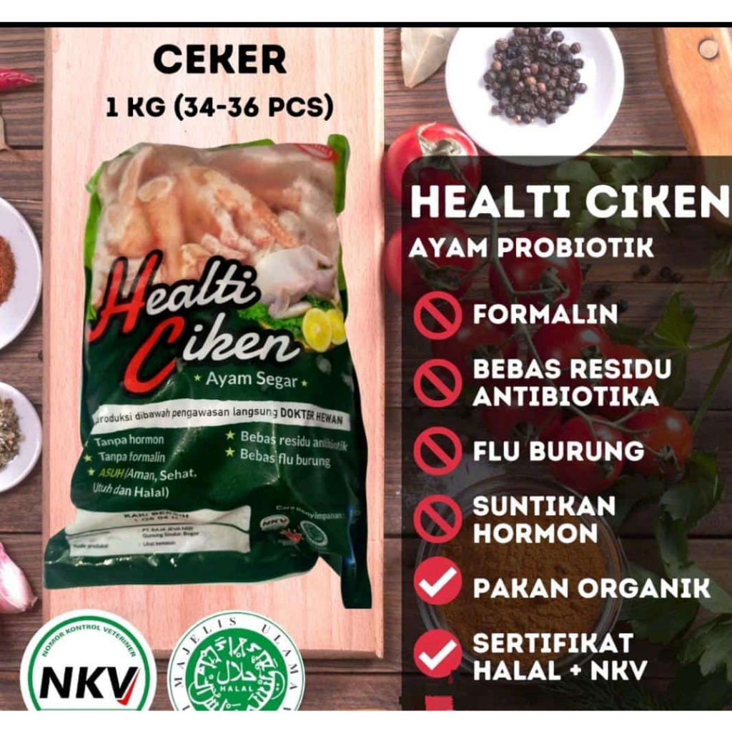 

Ceker Ayam | Ayam + Probiotik & Dan Herbal Produk | Daging ayam sehat