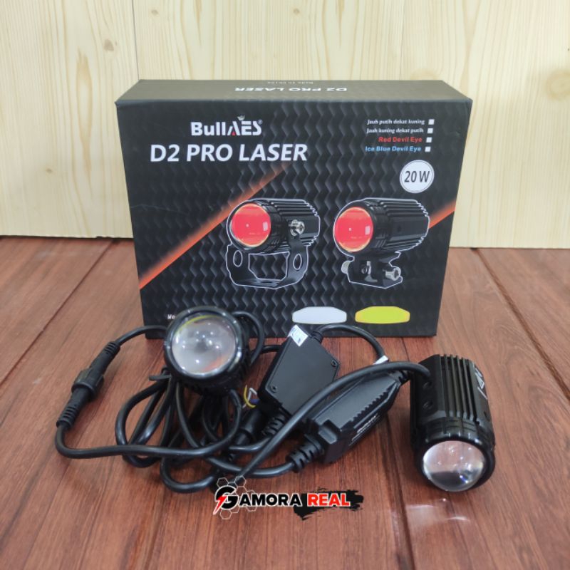 LAMPU TEMBAK BULLAES 20 Watt DEVIL EYE MERAH BIRU LAMPU LASER SOROT
