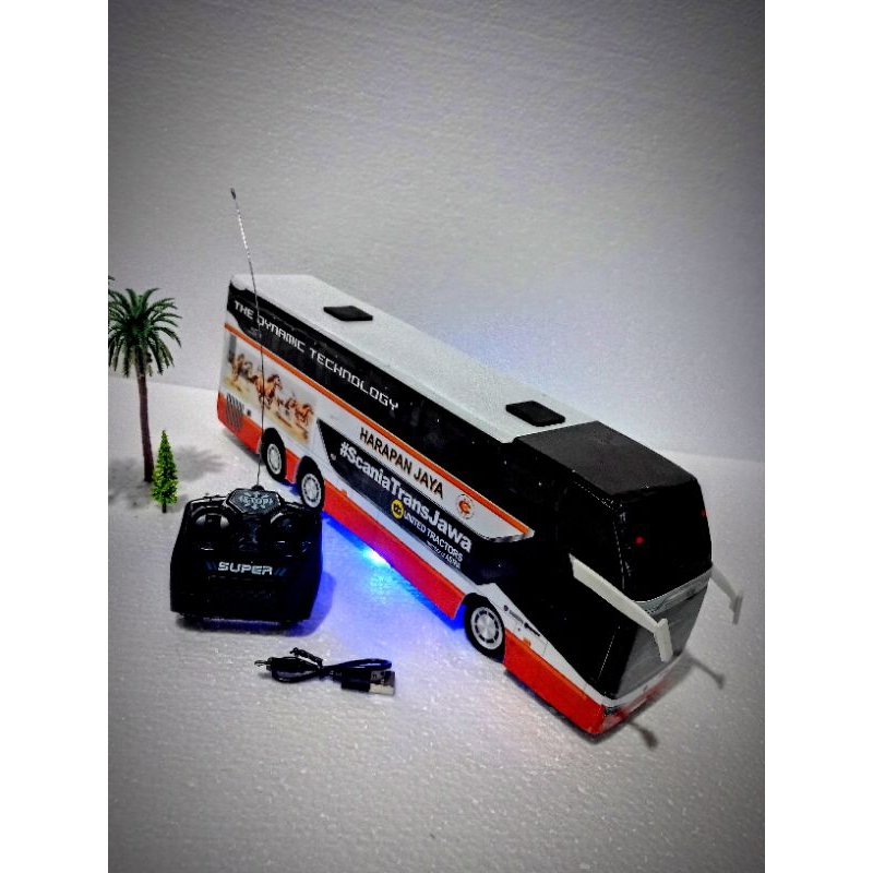 MAINAN MINIATUR BUS KLAKSON TELOLET BASURI RC REMOT FULL LAMPU VIRAL ANAK  Harapan jaya dd