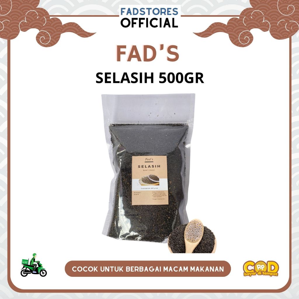 

Biji Selasih 500gr - Basil Seeds 500gr - Fad's Rempah Bubuk - Rempah JSR