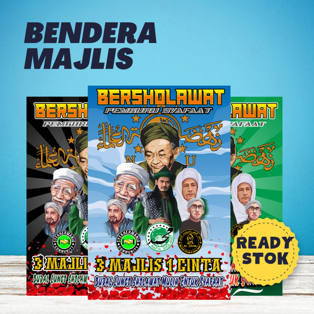 Bendera Majlis - Bendera Sholawat - Mahage Bersholawat