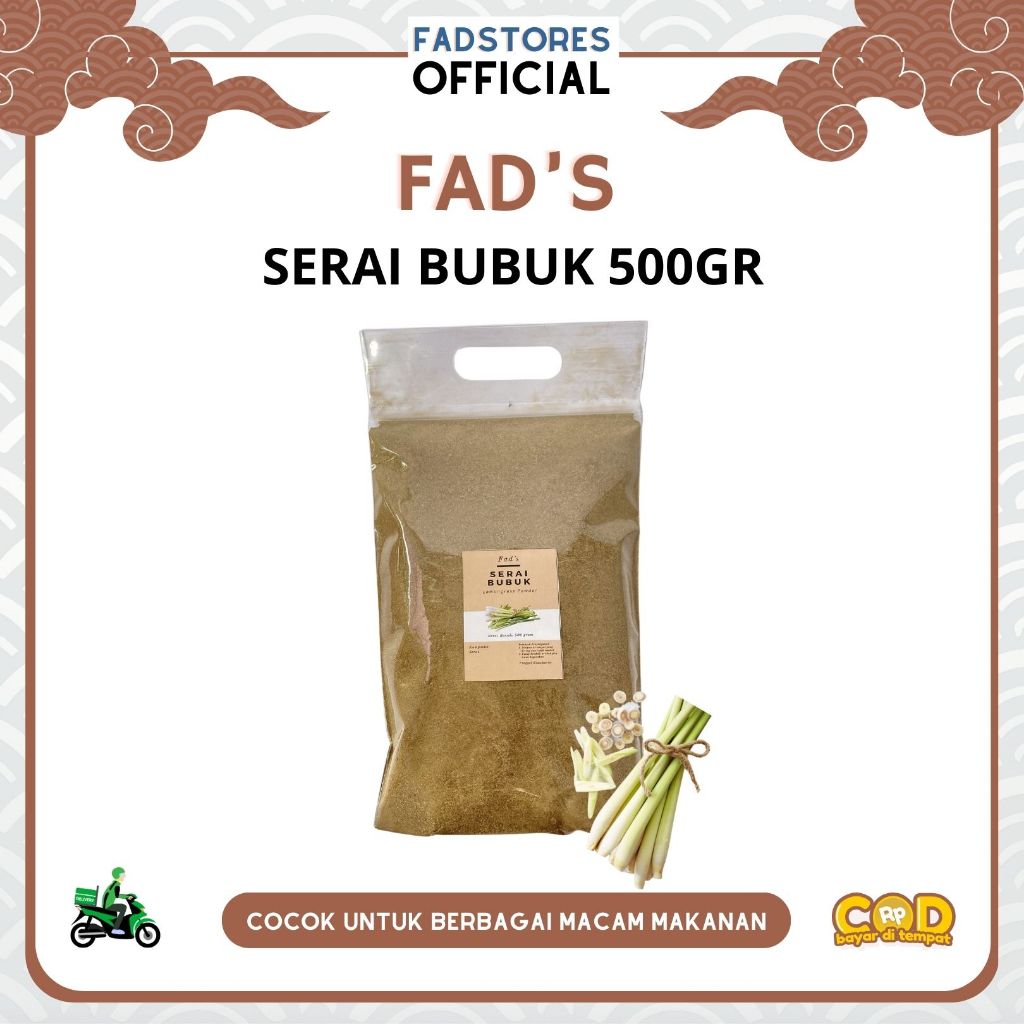 

Serai Bubuk 500gr - Sereh Bubuk 500gr - Lemongrass Powder 500gr - Fad's Rempah Bubuk - Rempah JSR