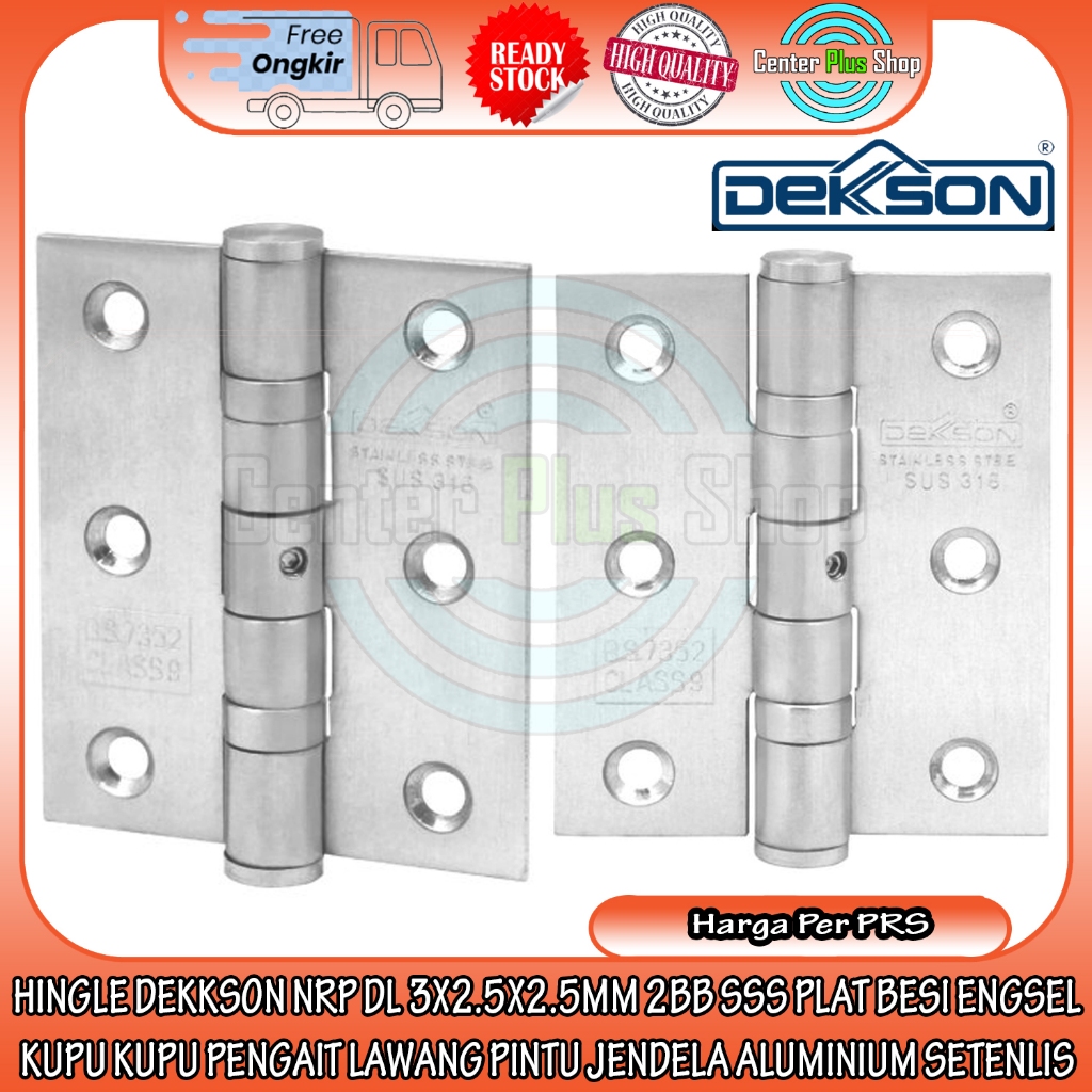 Hinge Dekkson Nrp Dl 3x2.5x2.5mm 2bb Sss Plat Besi Engsel Kupu Kupu Pengait Lawang Pintu Jendela Alu