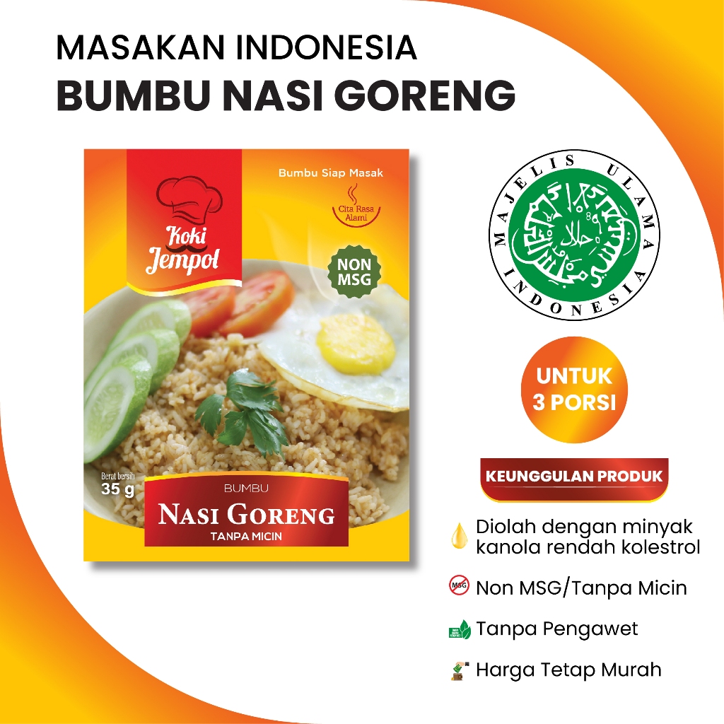 

Bumbu Nasi Goreng Non MSG Tanpa Micin