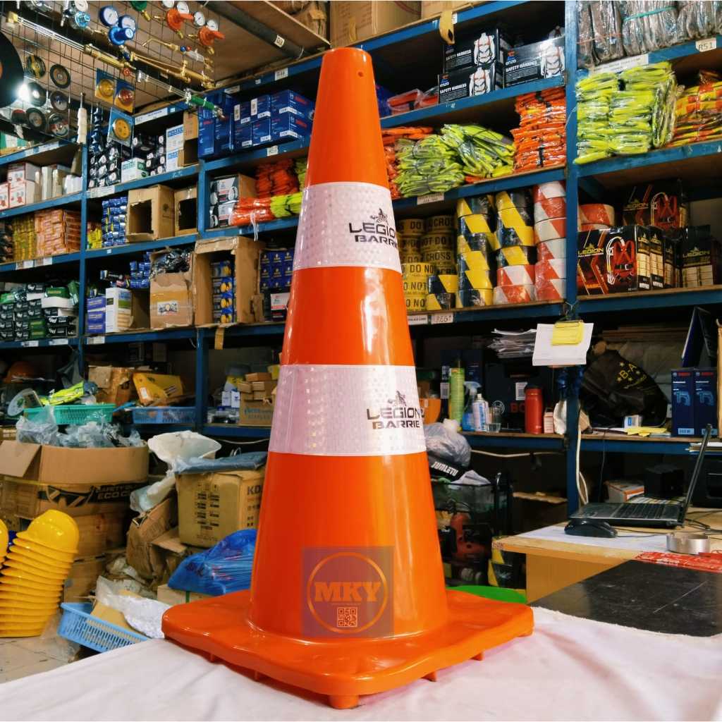 NEW Safety Traffic Cone / Kerucut Lalu Lintas 70 cm Legion / Traffic Cone 70cm / Traffic Cone