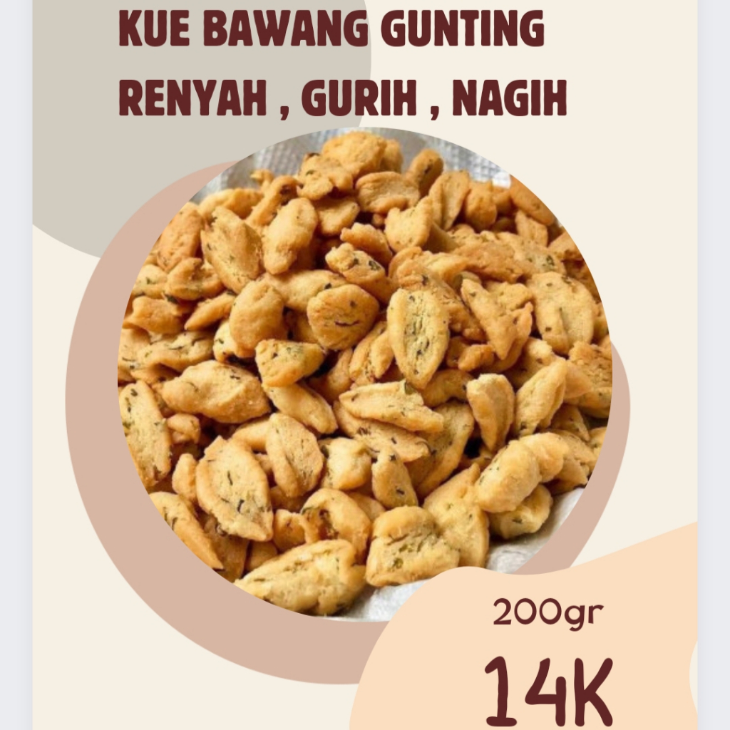 

KUE BAWANG GUNTING 200g Renyah Gurih Nagih