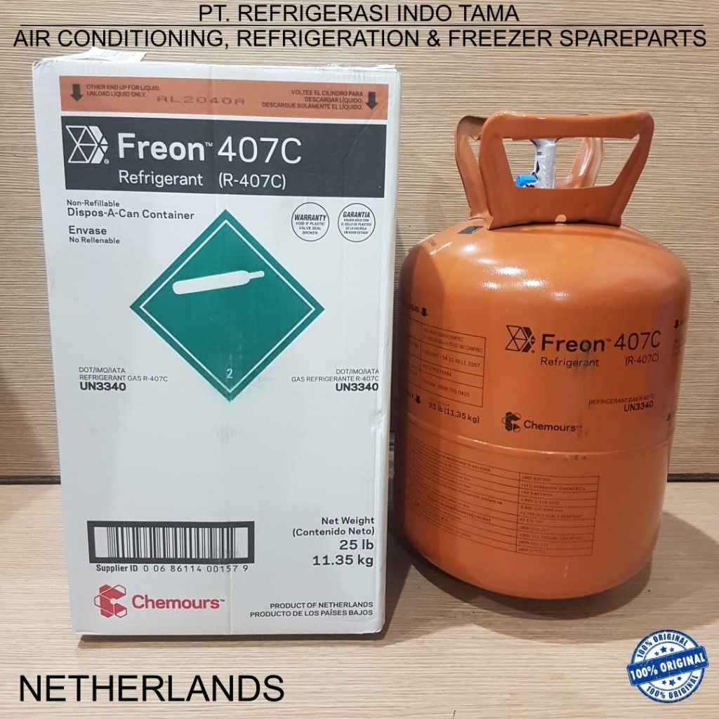 Chemours R407C 11.3 kg Netherlands - Refrigerant R407C / R407 C - R 407C - R 407 C