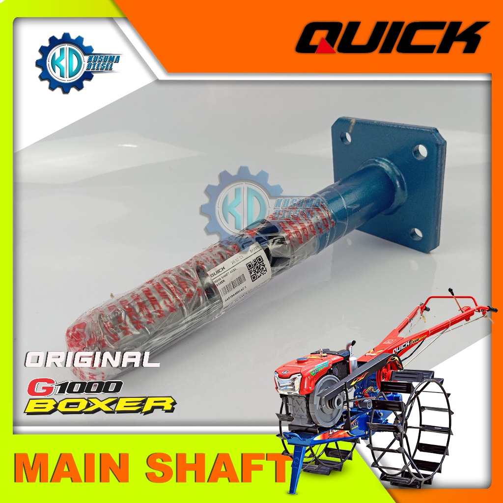 MAIN SHAFT ASSY, BOXER - AS RODA G1000 BOXER - ORIGINAL - QUICK - SPAREPART TRAKTOR - TERLENGKAP -  
