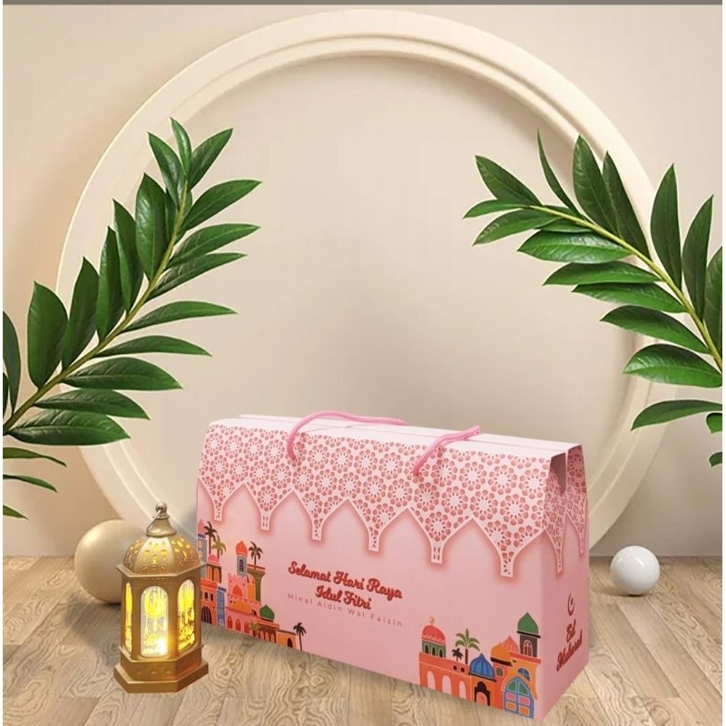 

TOKOJUJUR RH155 Kotak Box Hampers Gable Lebaran Idul Fitri Eid Mubarak FREE TALI DAN HANGTAG