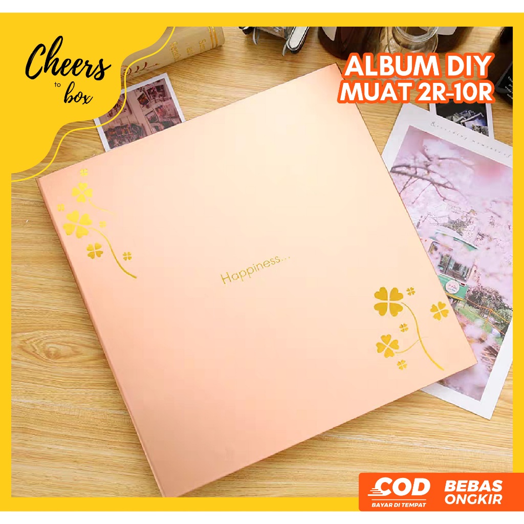 BUKU ALBUM DIY / Tempat Foto Ukuran 2R 3R 4R 5R 6R 8R 10R / Buku Album Foto Model Tempel Sesuai