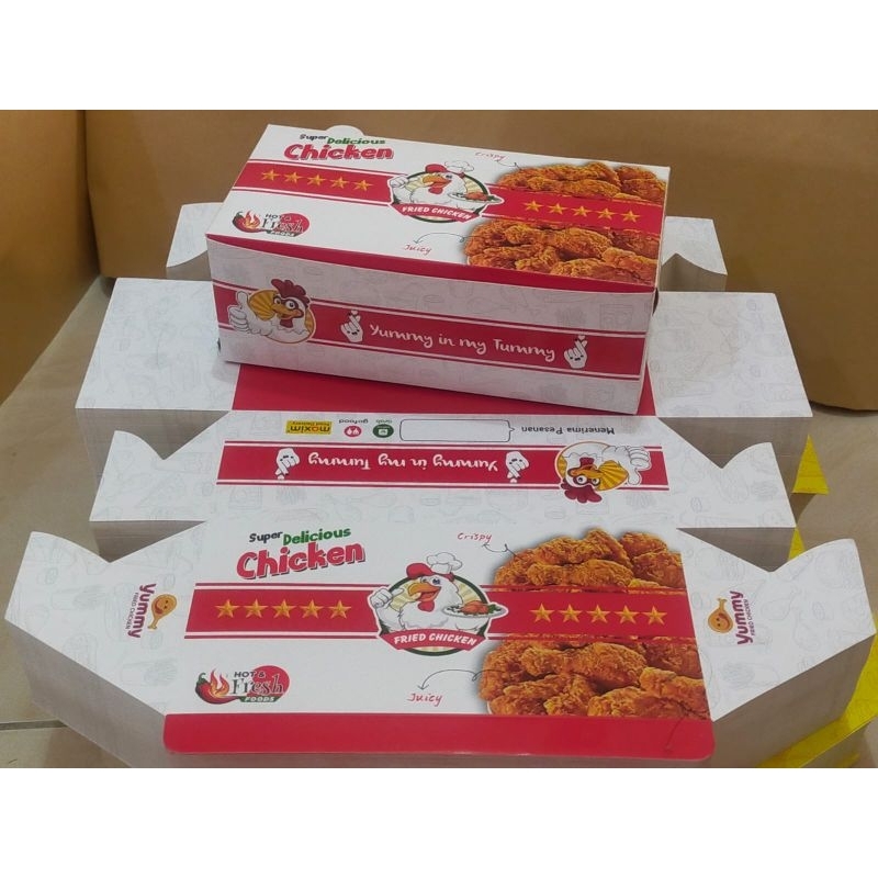 

Kotak/Dus Ayam Goreng Yummy Uk 18 cm x 9 cm x 6.5 cm