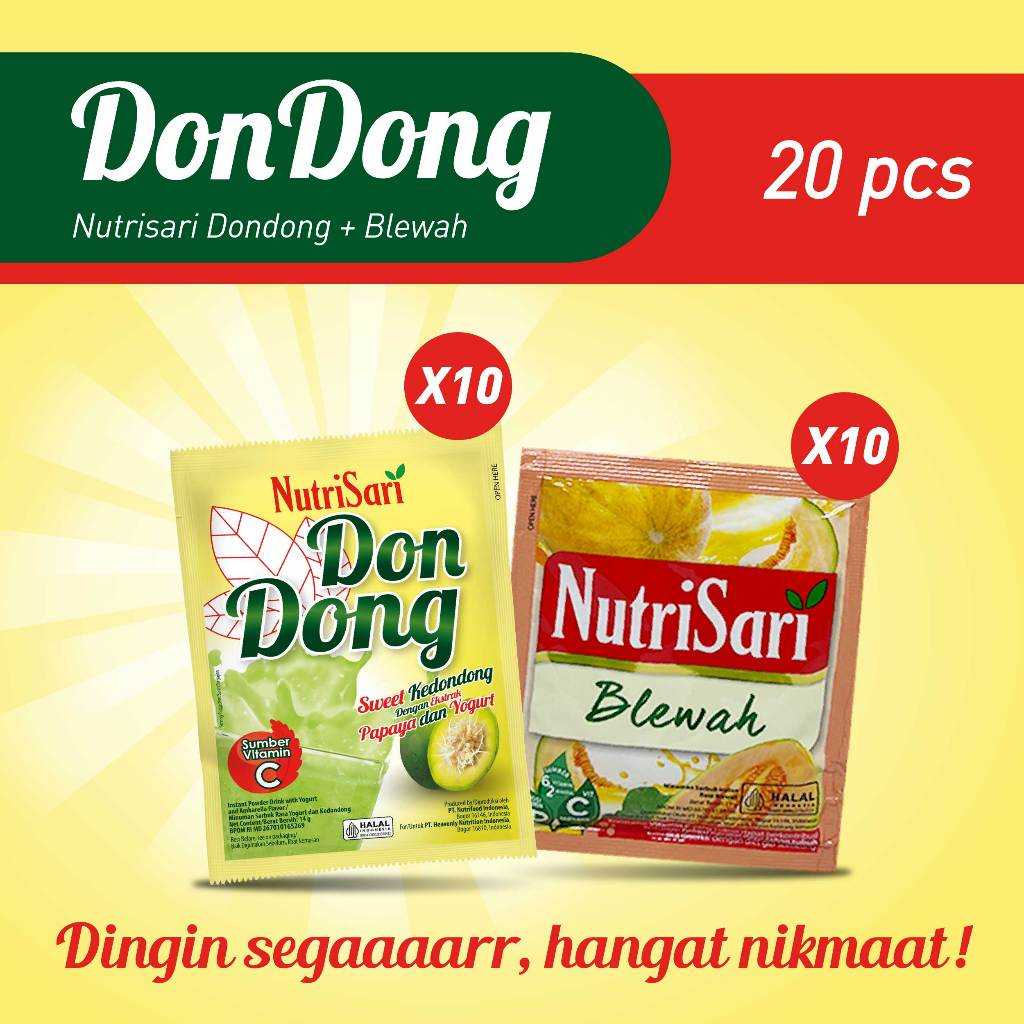 

Nutrisari Dondong Paket Nutrisari Blewah (2x10 sachet)