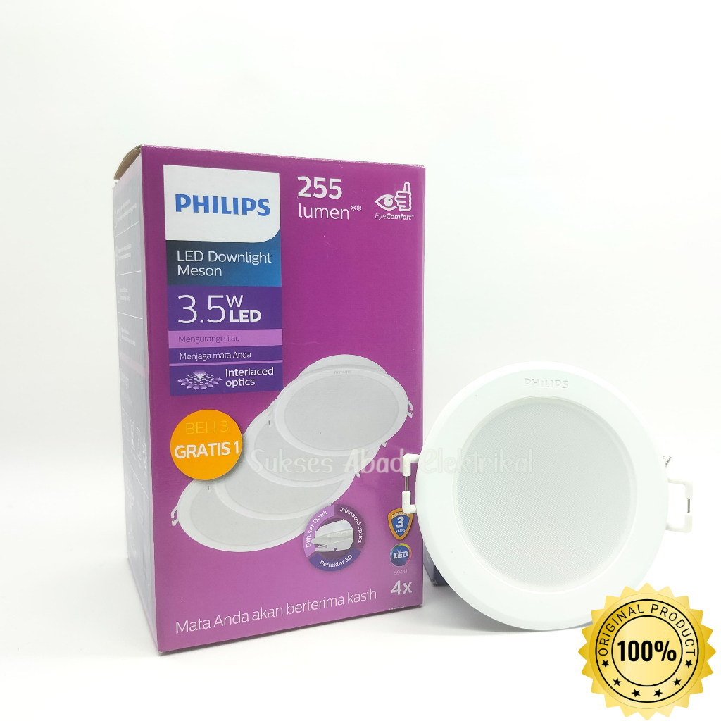 Paket Downlight Panel Meson 3.5W PHILIPS