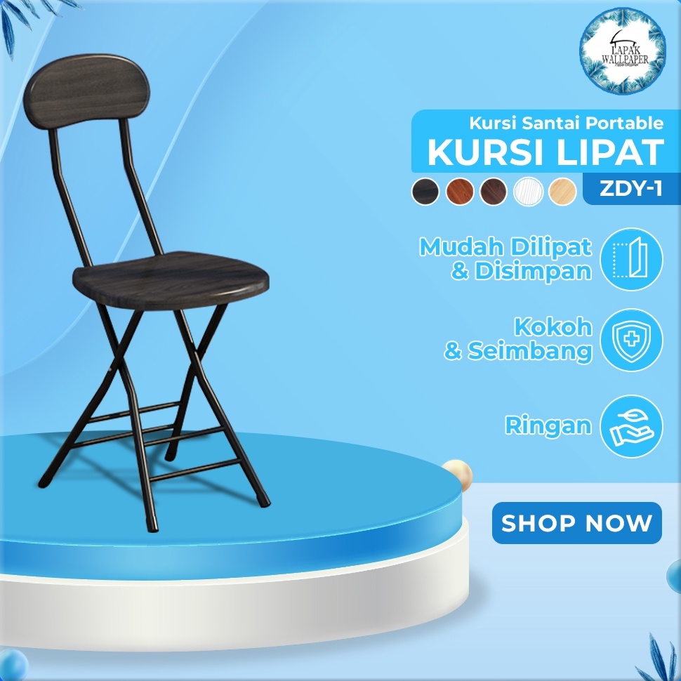 ART R43S Lapak Wallpaper Official Shop Kursi Lipat ZDY1 Kursi Traveling Kursi Lipat Folding Chair Travel Simple Kursi Gaming