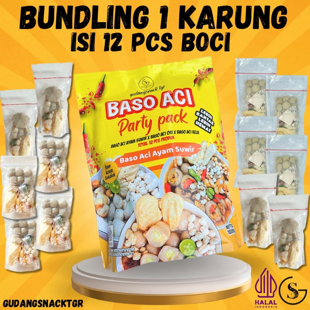 

1 KARUNG BASO ACI VARIAN RASA 4 KEJU MOZZA,4 AYAM PEDAS,4 ORI GUDANGSNACKTGR PARTY PACK