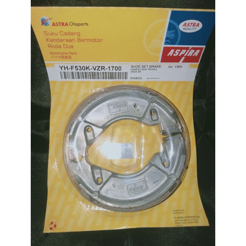 Kampas rem/tromol Vega ZR,Jupiter,merk Aspira