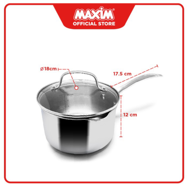 Promo Maxim Chef Select - Panci 18cm Stainless Steel Limited