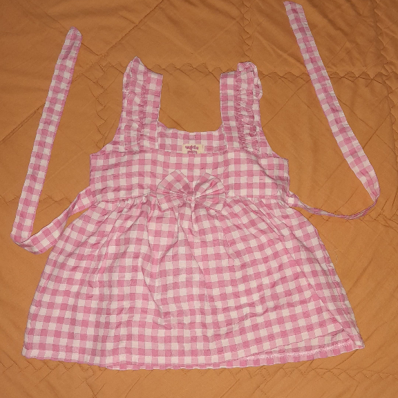 Dress gemoy kotak" pink