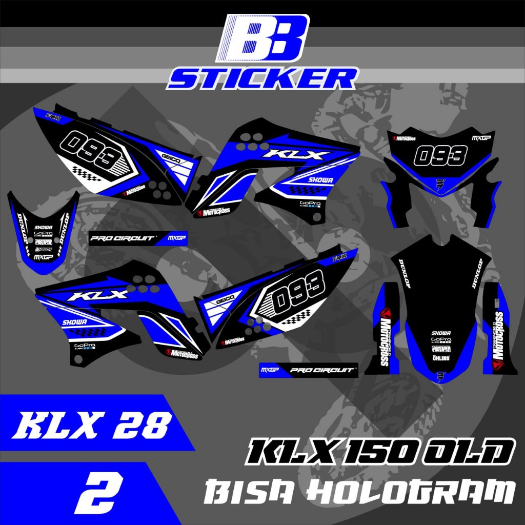 Striping KLX Lama Stiker KLX Lama KLX 150 SPAKBOR BELAKANG PENDEK  Klx 28