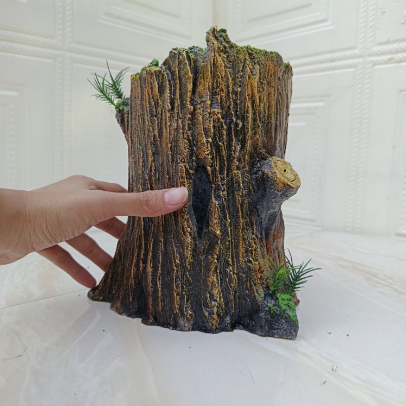 Pot relief bentuk kayu 4 inch T*20cm