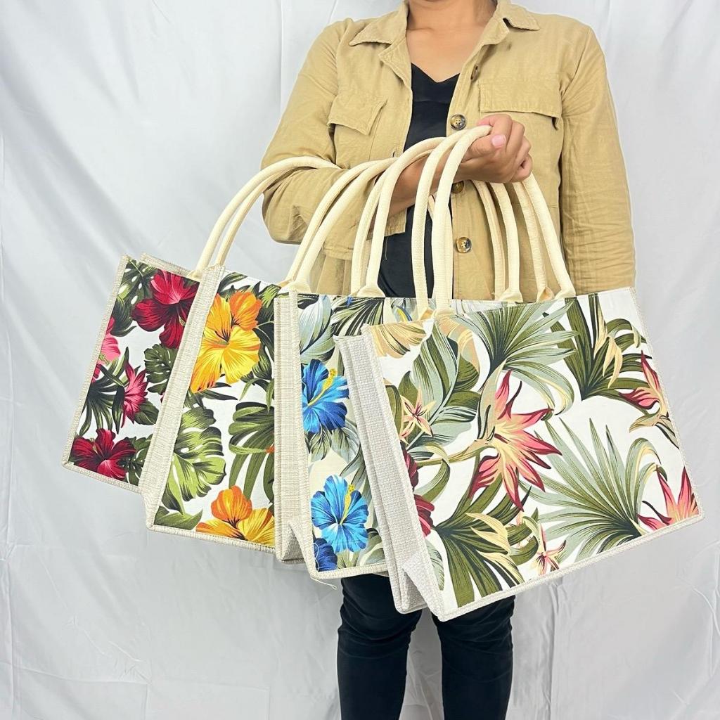 Vinka Tote Bag - MODE BAGS (Tas Kanvas Besar - Canvas Tote Bag Jumbo - Tas Kanvas Motif)