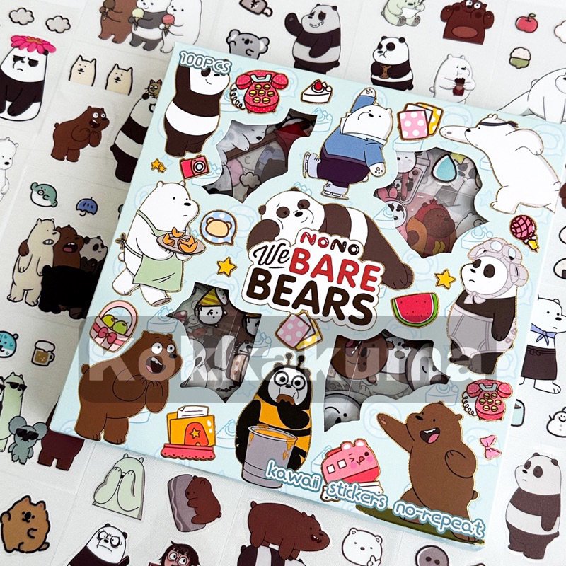 

Stiker Nono Momo We Bare Bears 100 lembar Stiker Beruang Lucu