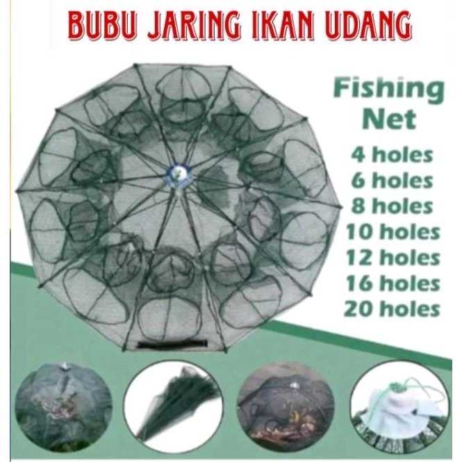 Bubu Payung Jaring Pancing Ikan / Perangkap Ikan Bubu Jaring Pancing Ikan dan Udang Fishing Net Trap