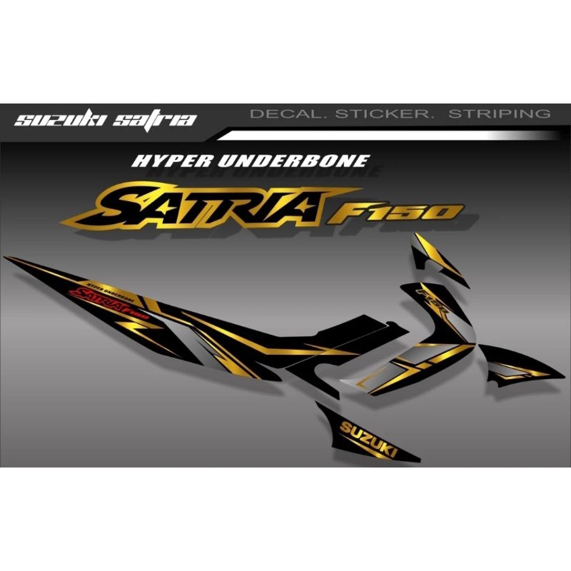 Striping Satria Fu Variasi Stiker Motor Suzuki Satria F Old Barong 2008 2009 2010 2011 2012 2013 Lis