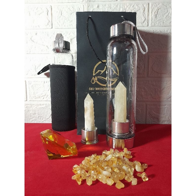 Crystal infused Water  Bottle CITRINE